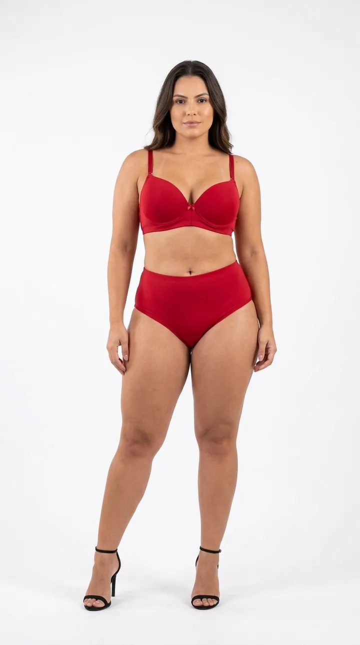 Conjunto vermelho da linha de conforto
